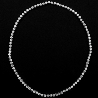 Collier diamant or blanc Perle de diamants