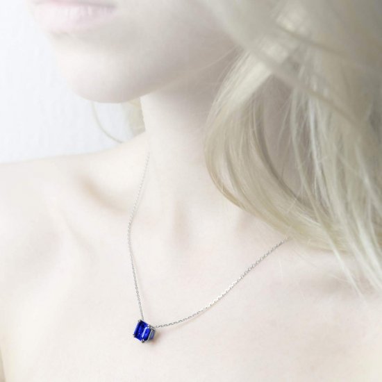 Pendentif saphir bleu Griffes d'amour