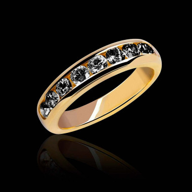 Alliance de mariage pavage diamant 0,5 carat or blanc Florence