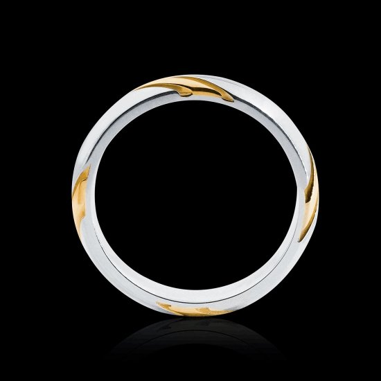 Alliance homme bicolore Or blanc Stephen