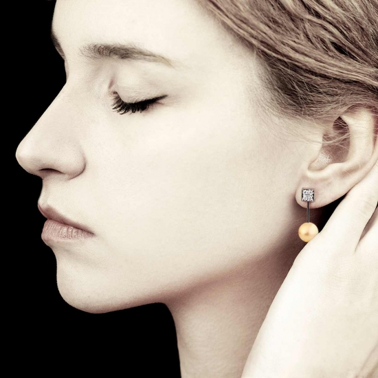 Boucles d'oreilles perle gold Archipel