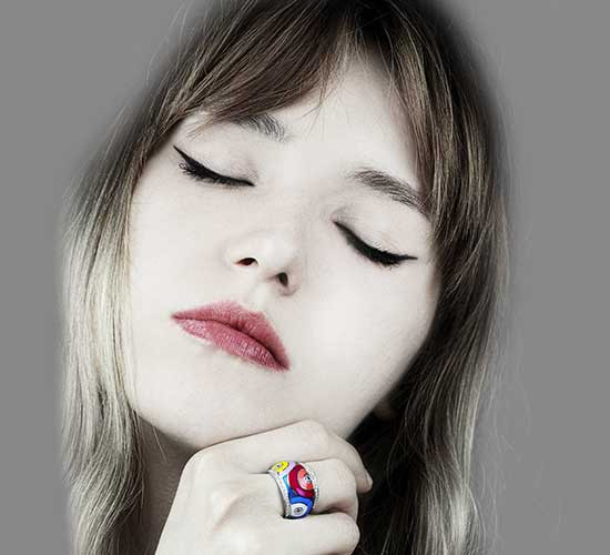 Bague en laque